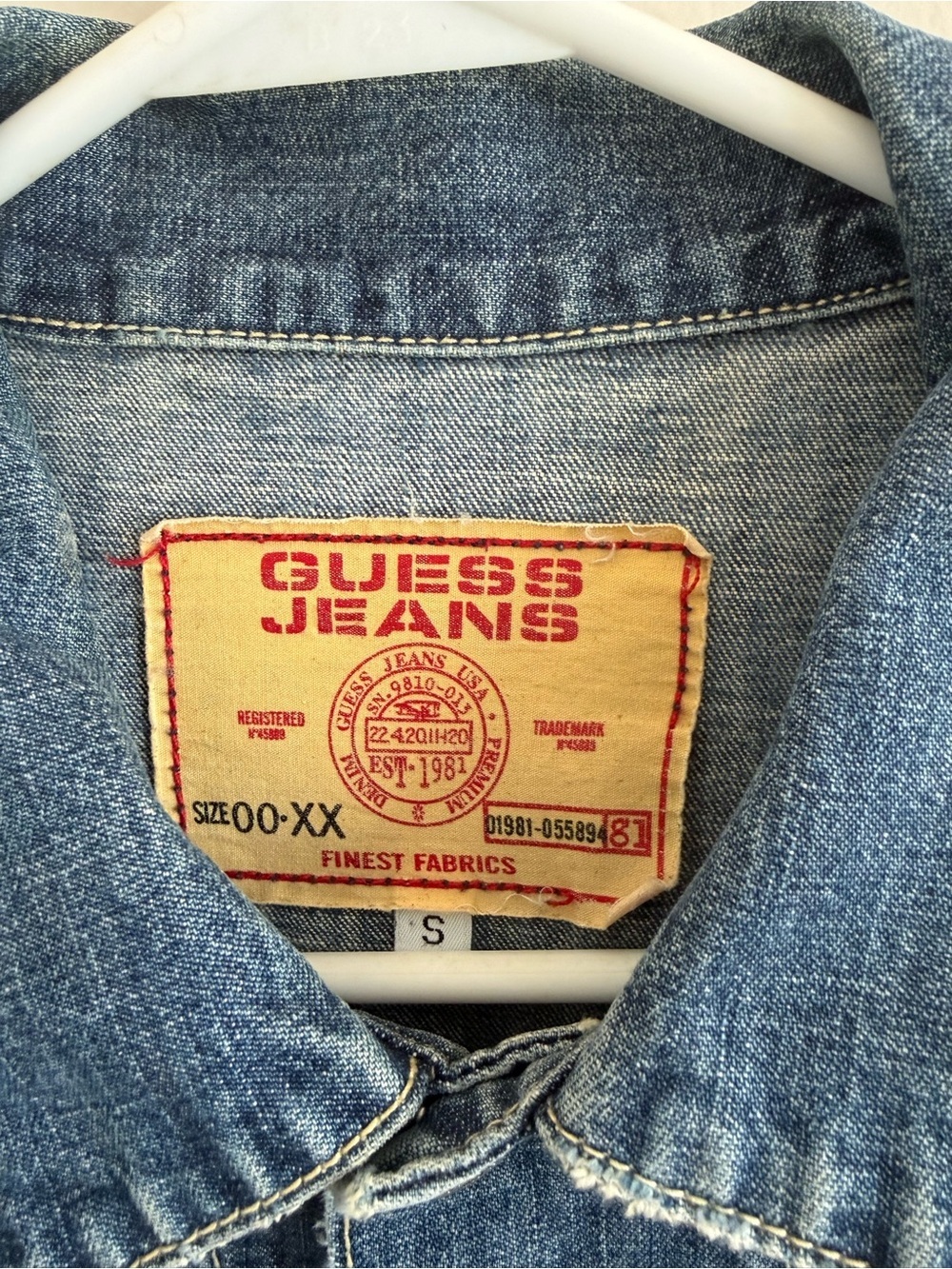 Vintage 00s Guess Denim Jean Jacket Made in USA Small Y2K Streetwear Made in USA - Picture 4 of 13